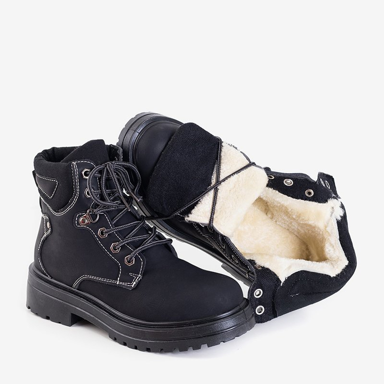 Juodi moteriški batai su izoliacija „Paventia“ - Batai