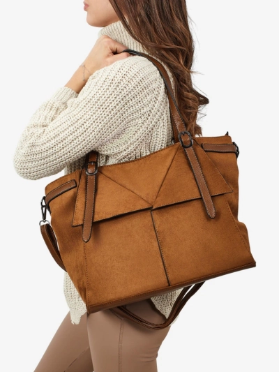 Женская сумка-шоппер Daville из эко-замши