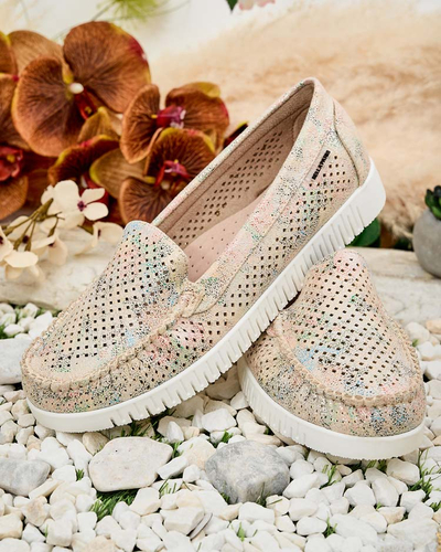 Royalfashion Moteriški ažūriniai mokasinai Nafis