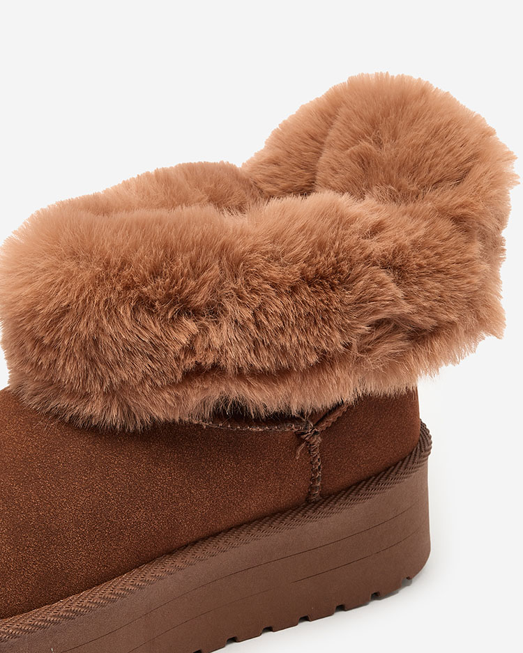 Royalfashion Moteriški a'la sniego batai rudos spalvos Goroggo