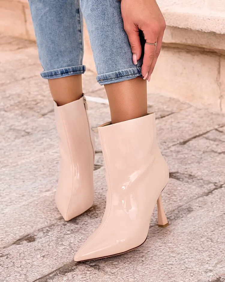 "Royalfashion Loori" lakuoti moteriški bateliai stiletto kulnu