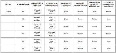 Czarne legginsy damskie PLUS SIZE - Spodnie