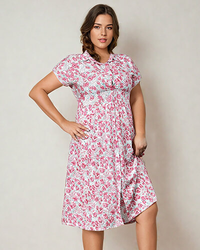 Royalfashion Женское цветочное платье-миди