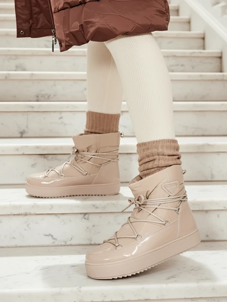 "Royalfashion" Moteriški auliniai batai "a'la" šviesiai rudi "Vevnose"