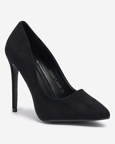 Klasikiniai juodi moteriški aukštakulniai smailianosiai su smailia nosele Ermak- Avalynė