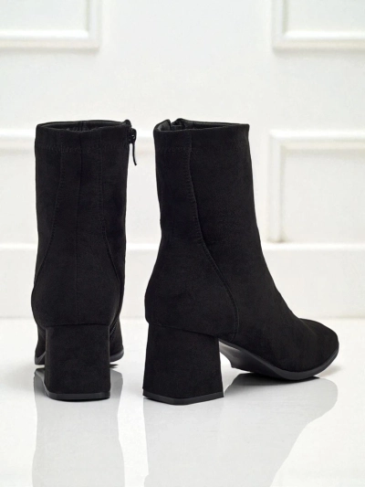 Moteriški eko zomšiniai aulinukai su storu kulnu Evron