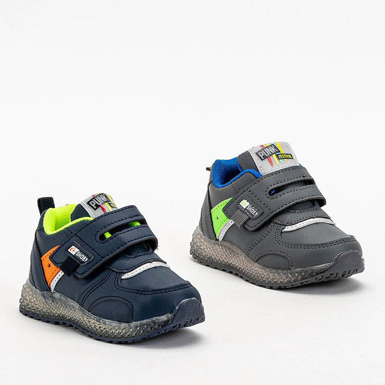 Спортивная обувь для мальчиков темно-синего и оранжевого цвета Puniso - Обувь