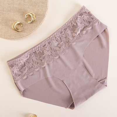 Šviesiai rudos moteriškos kelnaitės aukštu liemeniu - apatinis trikotažas