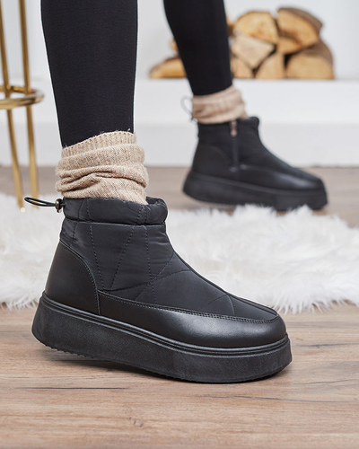 Royalfashion Женские сноубутсы черного цвета Fopinia