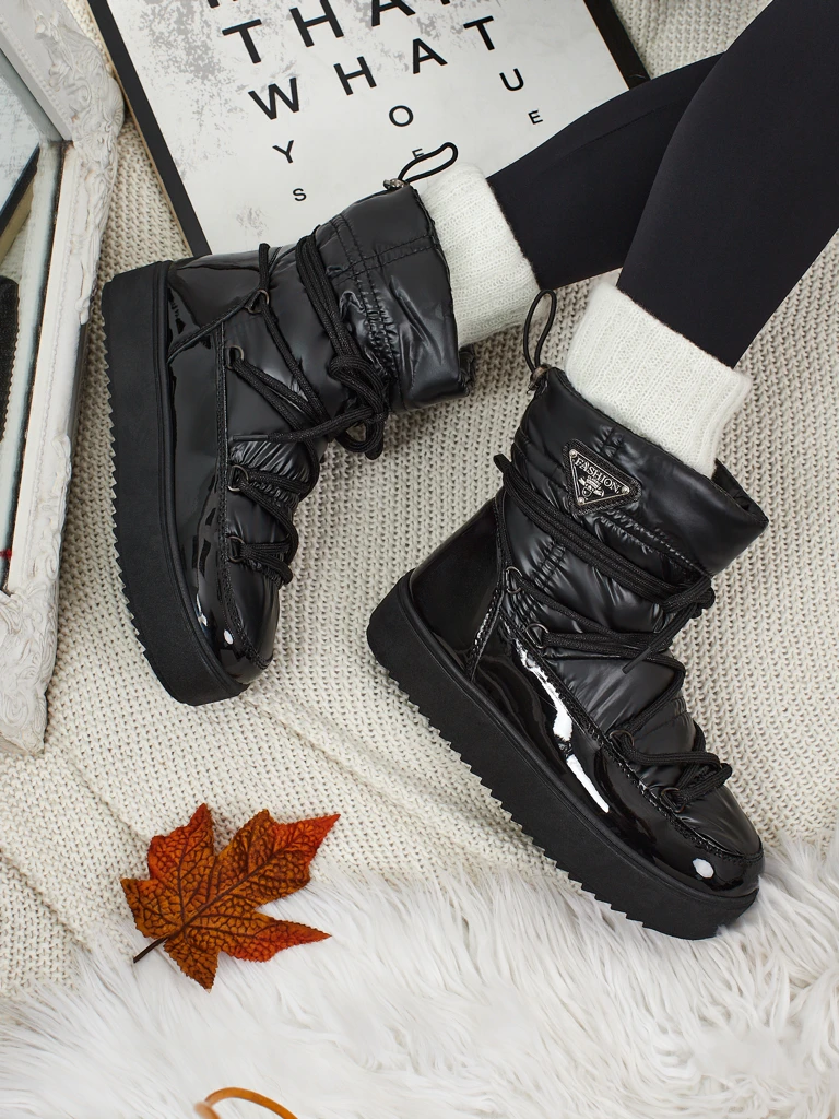 Женские ботинки a'la снегоходы с мехом Lysmora