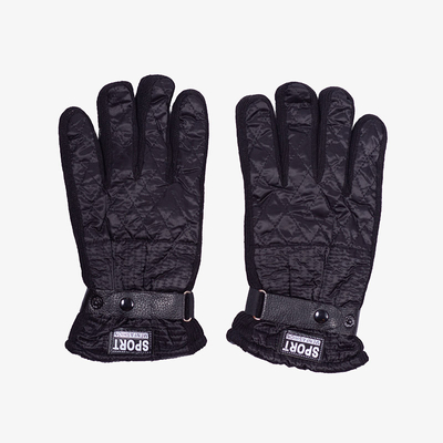 Черные мужские перчатки