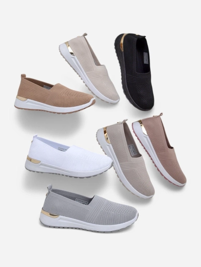 Royalfashion Женские тканевые туфли-слипоны Perfeti