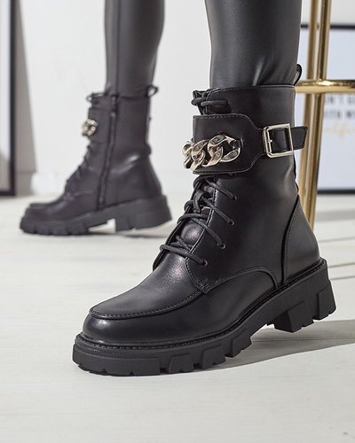 OUTLET Утепленные черные ботинки-багги для женщин Effpi- Footwear