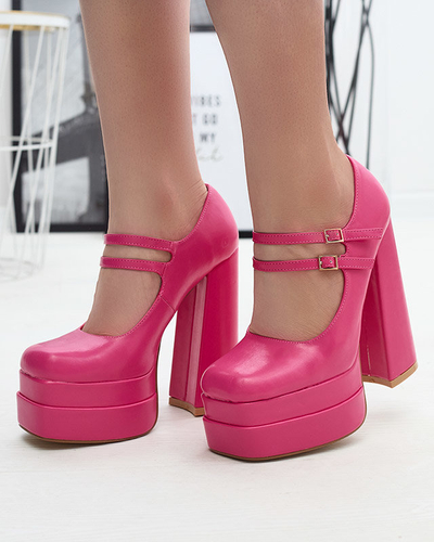 Fuksijos spalvos moteriški aukštakulniai Edisa - Avalynė