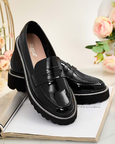 Royalfashion Moteriški lakuoti mokasinai Deru