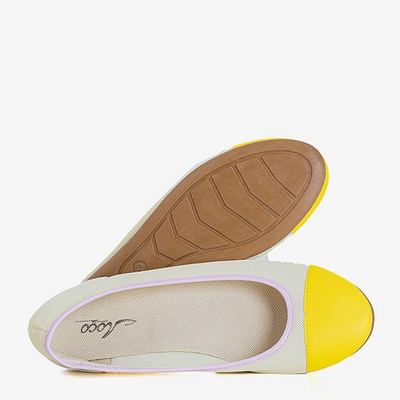 Желтые женские балетки Manolita