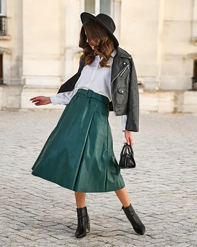 Royalfashion Moterų vidutinio ilgio sijonas DIDELIS DYDIS