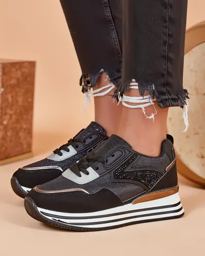 Royalfashion moteriški batai su blizgučiais Borovis