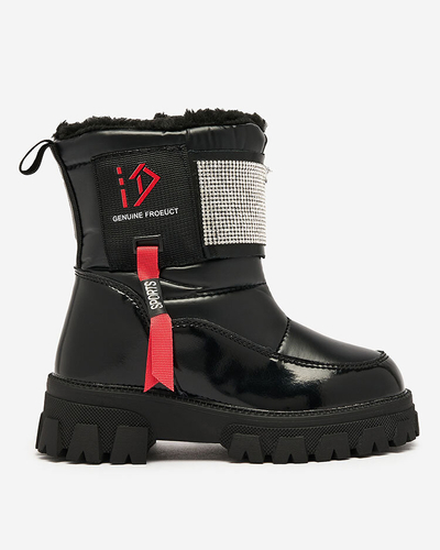 Royalfashion Черные детские ботинки a'la snow boots Fesifa