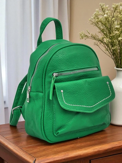 Plecak damski Elettra Verde Kr
ólewska Moda sk
óra ekologiczna 25x25x10 cm