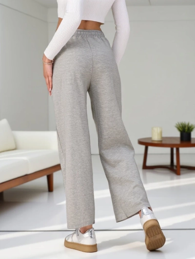 Royalfashion Женские широкие вязаные спортивные штаны с цирконием