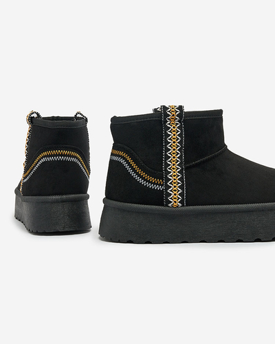 Royalfashion Женские короткие сапоги a'la snow boots с орнаментом Erititta
