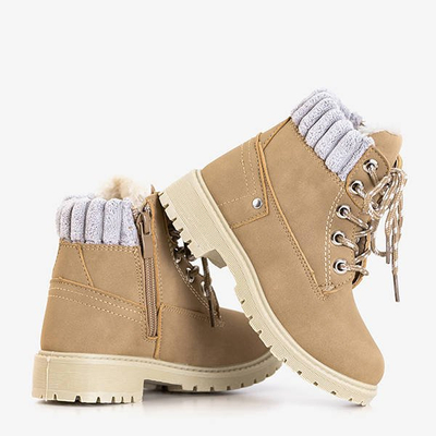 Jasnobrązowe dziecięce trapery Valdem - Obuwie