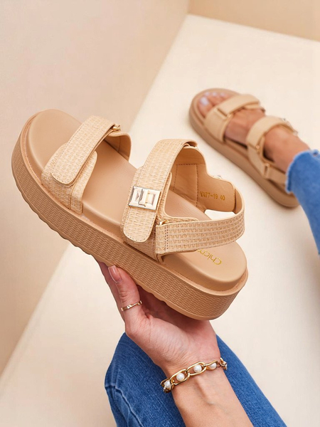Royalfashion Women's Platform Sandals Beige Lavinia - comfortable summer