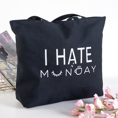 Черная сумка с надписью