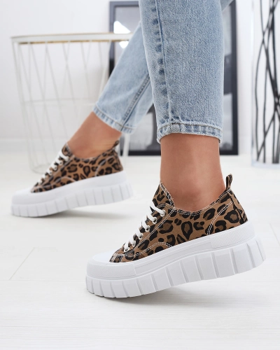 Rudi raštuoti moteriški platforminiai sportbačiai Ziratia - Avalynė