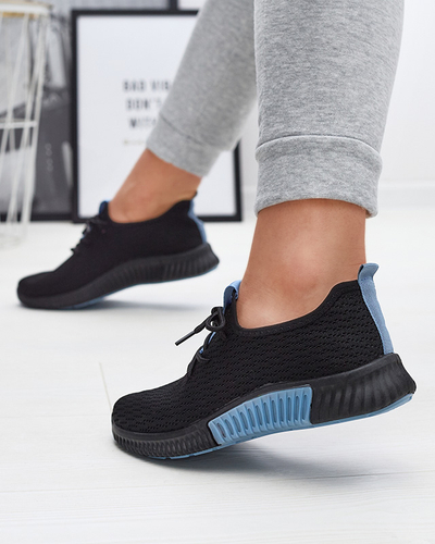 Черные женские спортивные туфли с синими вставками Keteti - Обувь