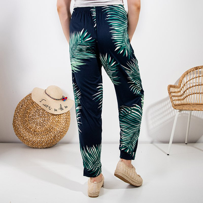 Moteriškos raštuoto audinio kelnės PLUS SIZE - Apranga