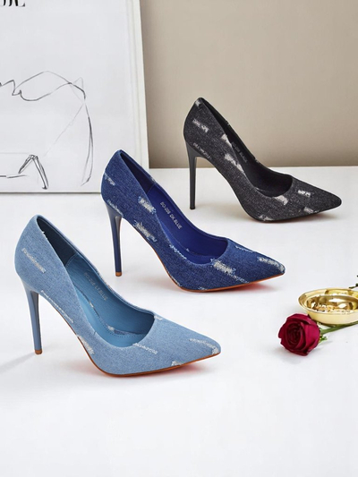 Royalfashion Женские туфли-лодочки на шпильке Denim Chic