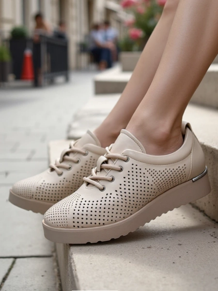 Royalfashion moteriški perforuoti loafers Gofielle