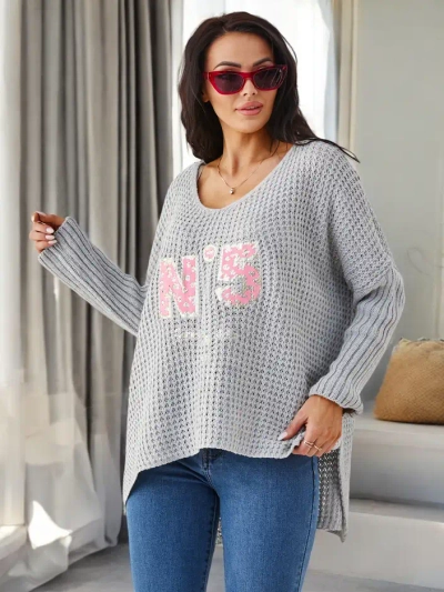 Royalfashion Akriliniai moteriški megztiniai su printais