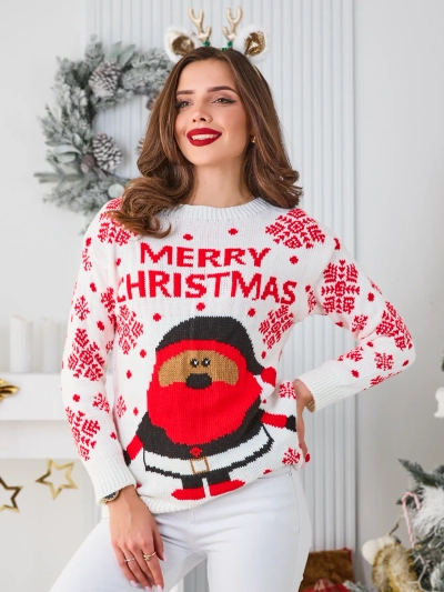 Royalfashion Женский рождественский свитер с Санта