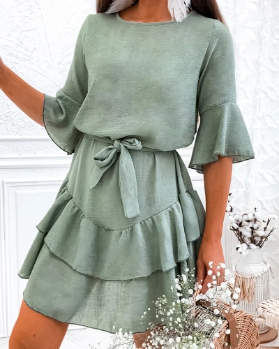 Royalfashion Lininė moteriška mini suknelė