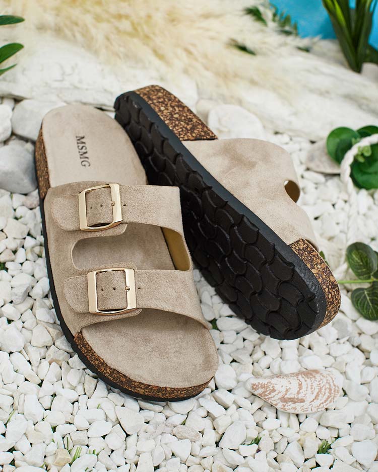 Royalfashion Moteriškos šlepetės su sagtimis Foumy