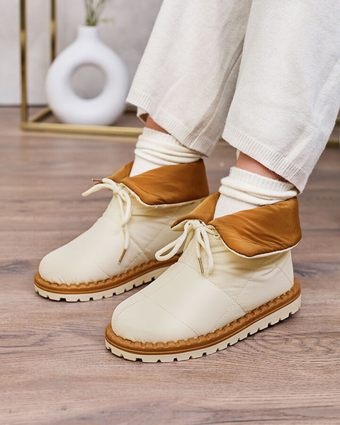 Royalfashion Smėlio spalvos moteriški sniego batai Nevonsis