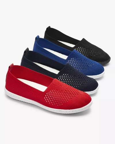 Ažūriniai raudono audinio sportbačiai Sadola - Avalynė