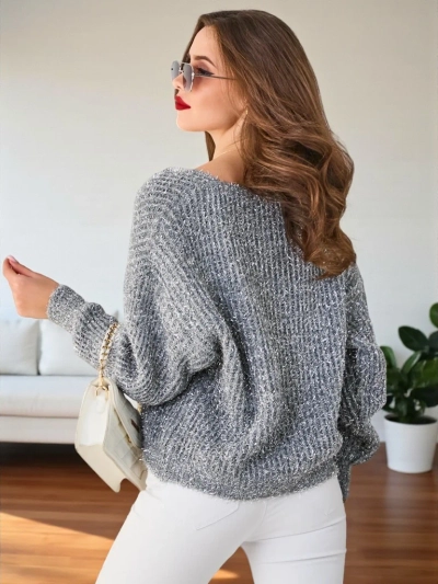 Свитер Royalfashion для женщин с блестящей нитью
