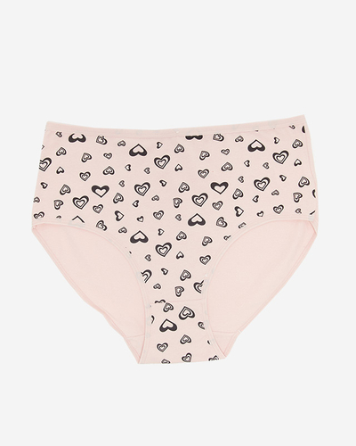 Красные женские трусы с сердечками PLUS SIZE