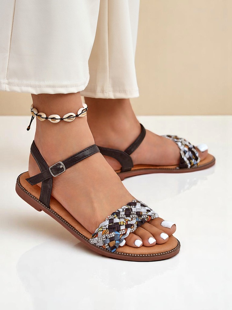 Royalfashion Женские сандалии на плоской подошве ColorStrap