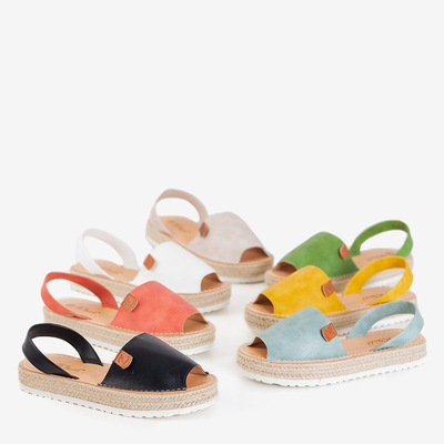 Moteriškos smėlio spalvos basutės ant Zarela platformos - Avalynė