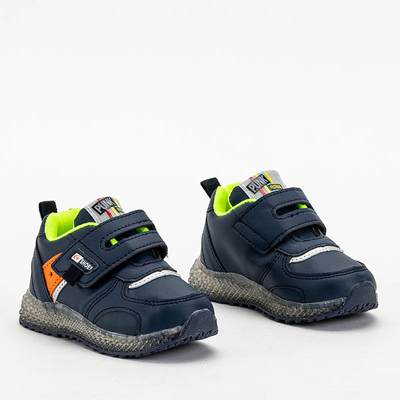 Спортивная обувь для мальчиков темно-синего и оранжевого цвета Puniso - Обувь
