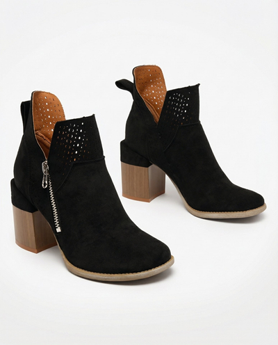 Royalfashion Juodi ažūriniai stiletto batai Veviret