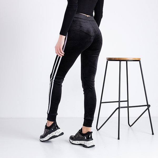 Женские черные спортивные костюмы с полосками - Одежда