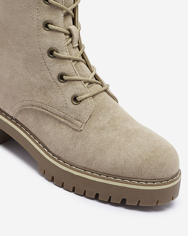 OUTLET Коричнево-бежевые женские сапоги Priviea - Обувь