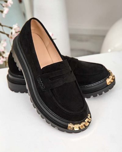 Royalfashion Moteriški eko zomšos mokasinai Retillum