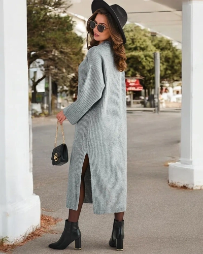 Женское длинное платье-свитер Royalfashion